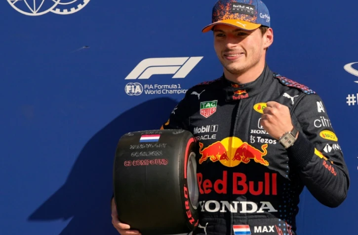 Le pilote Red Bull Max Verstappen auteur de la position de pointe du GP des Pays-Bas, sur le circuit de Zandvoort, le 4 septembre 2021