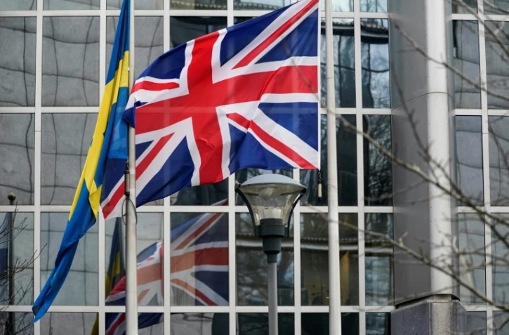 Le drapeau du Royaume-Uni devant le Parlement européen, le 31 janvier 2020 à Bruxelles