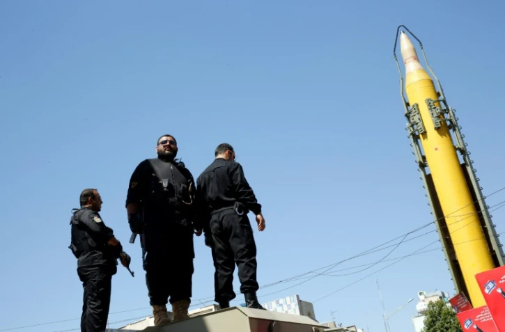 Un missile Shahab-3 exhibé à Téhéran, le 23 juin 2017