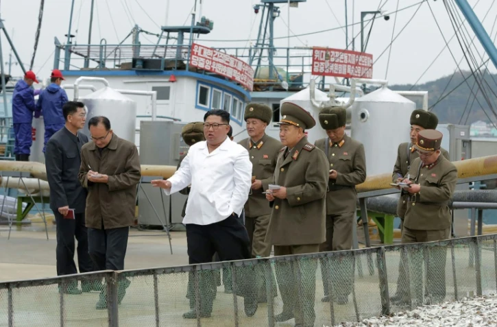 Le dirigeant nord-coréen Kim Jong Un, sur une photo diffusée le 19 novembre 2019 par l'agence officielle nord-coréenne KCNA
