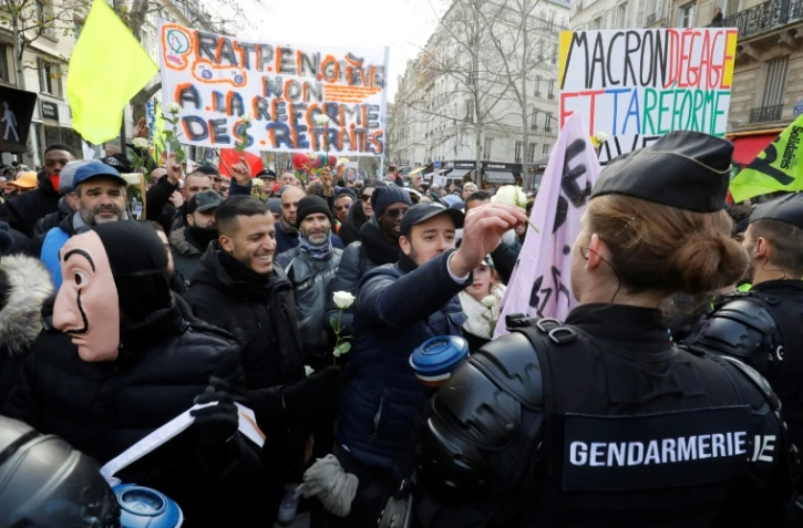 Manifestation à Paris contre la réforme des retraites, le 4 janvier 2020