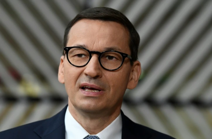 Le chef du gouvernement conservateur nationaliste polonais, Mateusz Morawiecki, le 24 juin 2021 à Bruxelles 