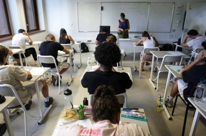 Pendant l'épreuve de philosophie du bac dans un lycée de Toulouse, le 15 juin 2026
