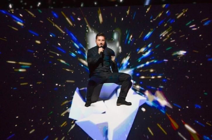 Sergueï Lazarev, représentant de la Russie à l'Eurovision lors d'une répétition à Stockholm, le 13 mai 2016