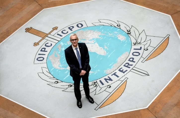 Le secrétaire général d'Interpol, l'Allemand Jürgen Stock, au siège de l'organisation à Lyon, le 8 novembre 2018
