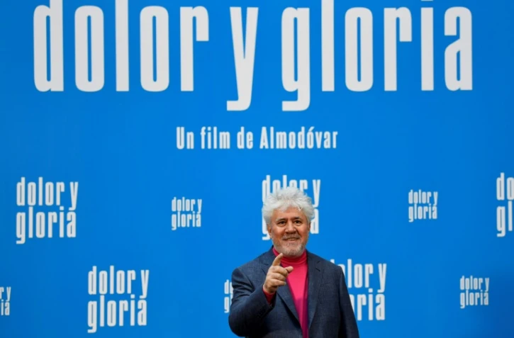 Le cinéaste espagnol Pedro Almodovar lors de la présentation son film "Douleur et Gloire", le 12 mars 2019 à Madrid