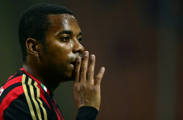 Robinho alors qu'il évoluait au Milan AC, le 28 septembre 2023 à Milan