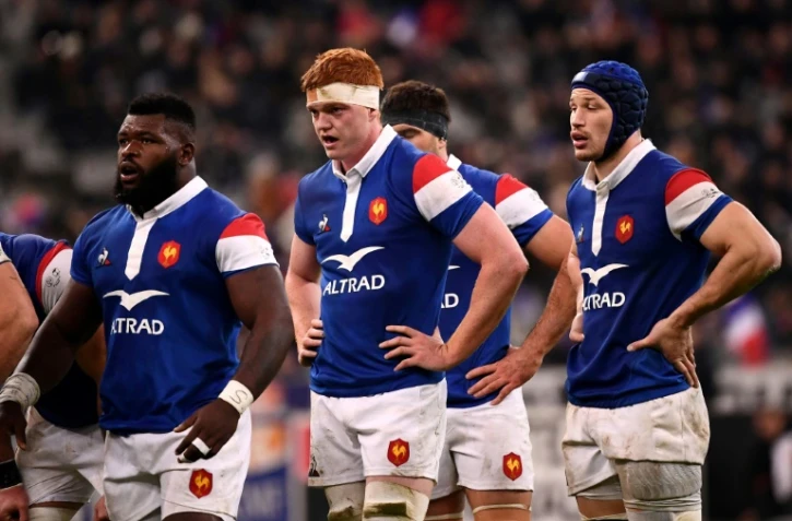 Les joueurs du XV de France dépités après leur défaite contre les Fidji, le 24 novembre 2018 au Stade de France à Saint-Denis