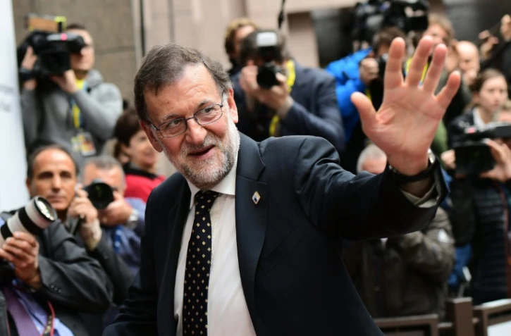 Le Premier ministre espagnol Mariano Rajoy à Bruxelles le 20 octobre 2016