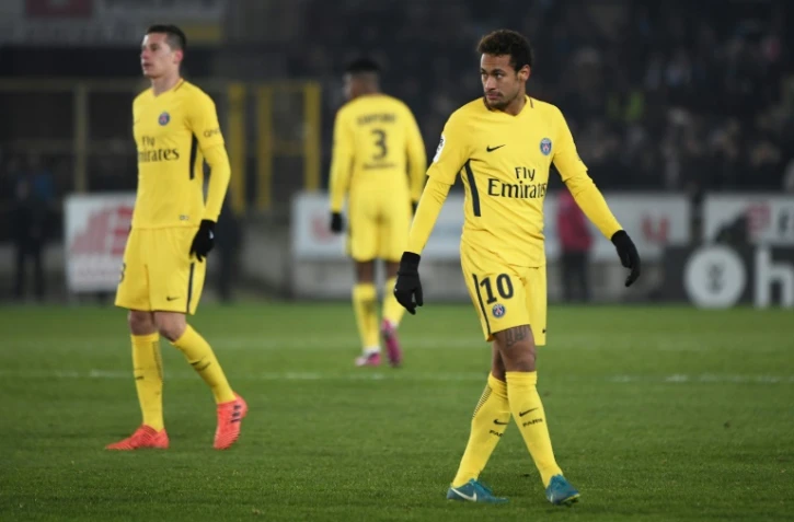 L'attaquant du PSG Neymar lors du match perdu à Strasbourg, le 2 décembre 2017 