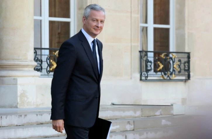 Le ministre de l?Économie Bruno Le Maire quitte le palais de l'Élysée le 14 septembre 2017 