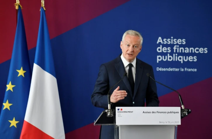 Le ministre de l'Economie Bruno Le Maire lors d'une conférence de presse à son ministère, à Paris le 19 juin 2023