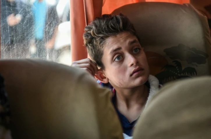 Un jeune parmi les blessés de Khan Cheikhoun transportés vers l'hôpital turc d'Hatay, le 7 avril 2017