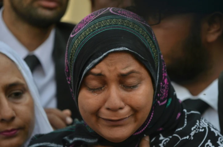 Asma Nawab, ancienne détenue, est libérée et retourne chez elle, à Karachi au Pakistan, le 7 avril 2018