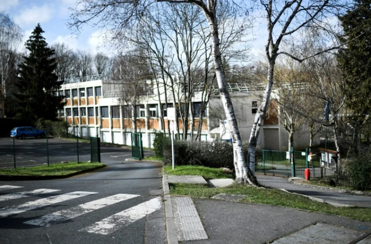 Le collège du Pont de Bois, à Saint-Chéron, le 23 février 2021 au lendemain de la rixe mortelle