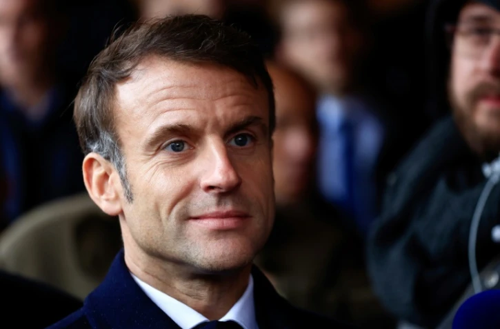 Le président Emmanuel Macron le 14 novembre 2023 à Blendecques, dans le Pas-de-Calais