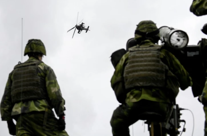 Exercice de la défense anti-aérienne suédoise sur l'île de Gotland, en septembre 2017