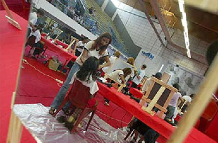 Le dimanche 21 juillet 2002 au Port (Ouest) lors Trophée 2002 de la coiffure organisé par le syndicat départemental des professionnels de la coiffure