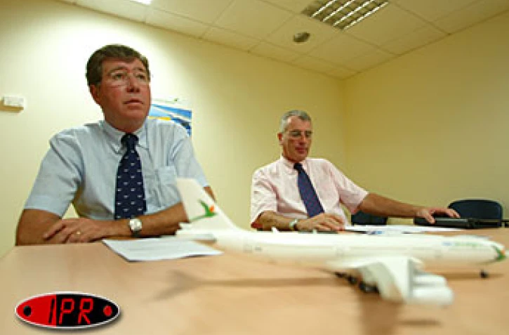 Les responsables d'Air Bourbon lors de la conférence de presse qu'ils ont tenu le mercredi 26 mars 2003