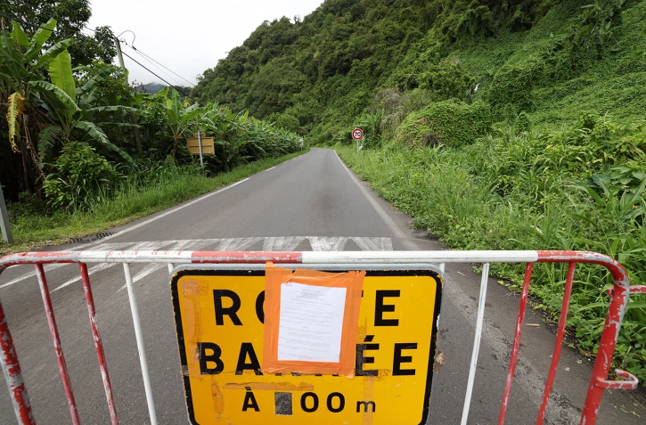 Route de Salazie fermée à la circulation
