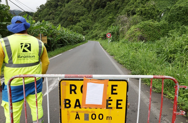 Route de Salazie fermée à la circulation