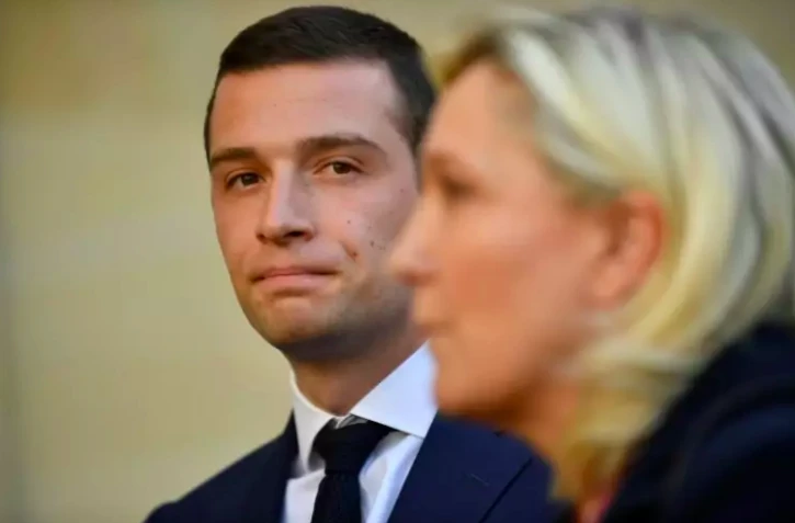 RN Jordan Bardella et Marine Le Pen