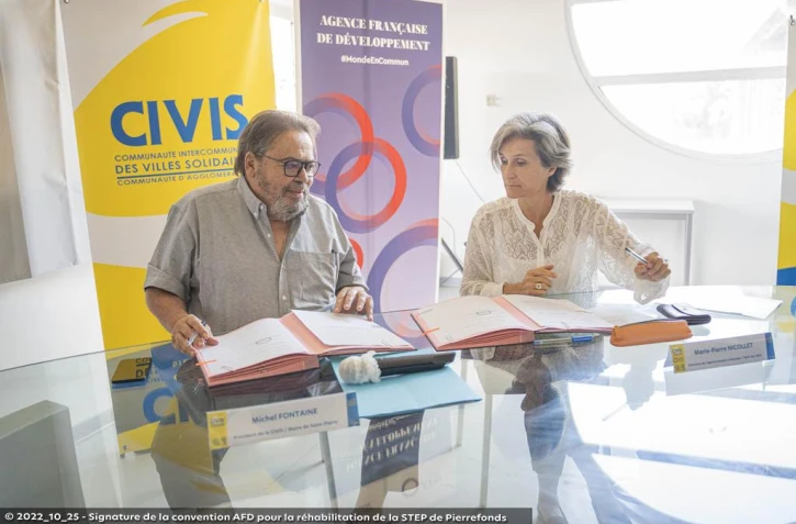 La Civis et l'Agence Française de Développement s'engagent pour l'extension de la station d'épuration de Pierrefonds