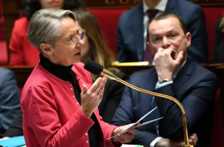 La Première ministre Elisabeth Borne à l'Assemblée nationale à Paris, le 14 février 2023 ( AFP / BERTRAND GUAY )