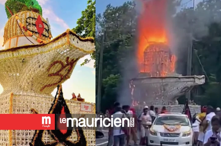 Maurice : un char prend feu lors d’une procession tamoule et fait deux morts