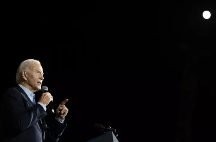Joe Biden à Bronxville le 6 novembre 2022 ( AFP / SAUL LOEB )