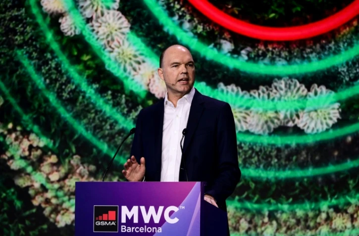 Le logo 5G au salon mondial du mobile