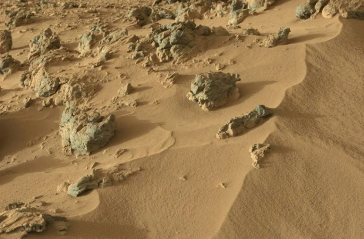 Paysage de la planète Mars photographié par le robot Curiosity de la Nasa