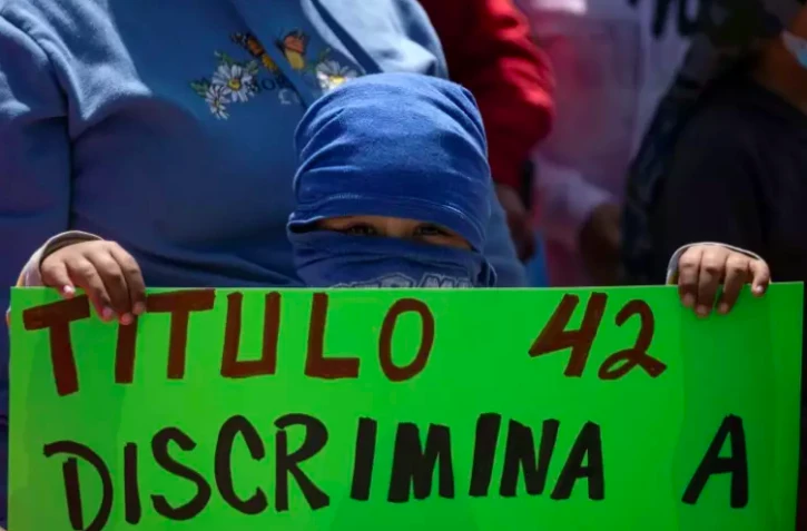 Manifestation contre la mesure controversée "Title 42" devant le consulat des Etats-Unis à Tijuana, au Mexique, le 19 mai