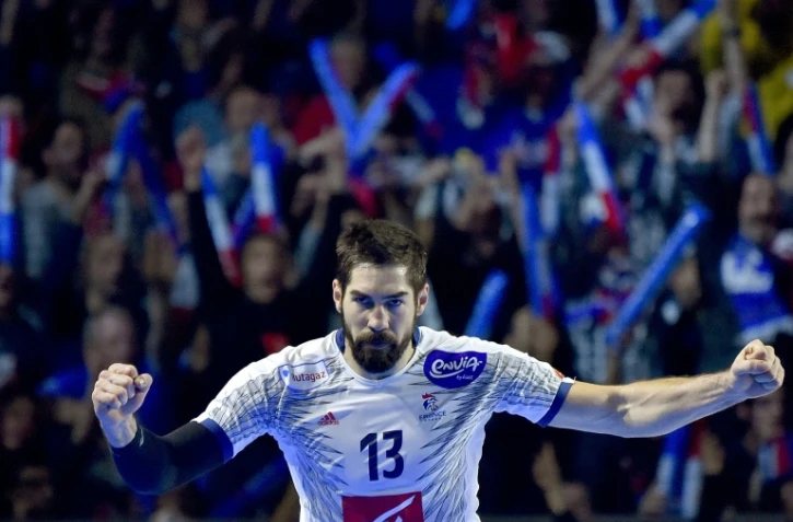 Nikola Karabatic exulte après avoir inscrit un but face à la Norvège lors du Mondial de hand