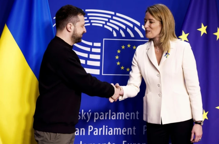 visite du président ukrainien à Bruxelles au parlement européen