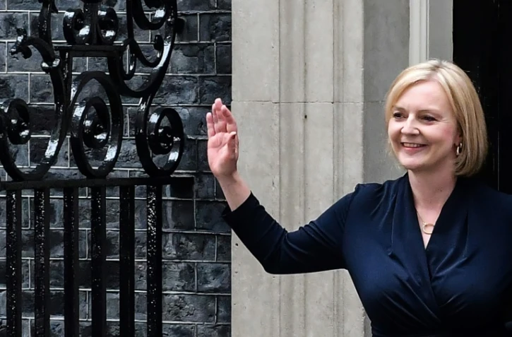 Liz Truss devant le 10 Downing Street