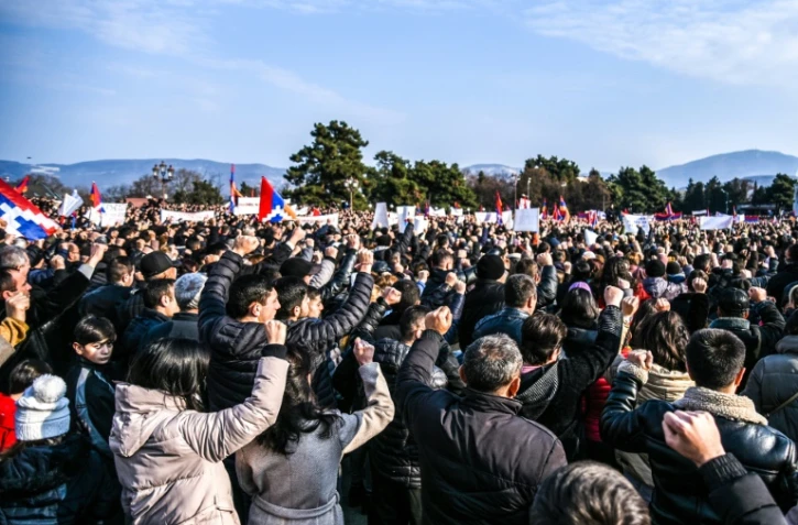 Nagorny Kabarakh: manifestations contre le blocage d'un axe vital vers l'Arménie (AFP)