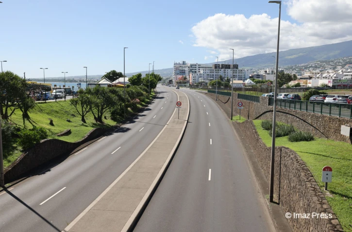 Boulevard Lancastel sans embouteillage, Saint-Denis