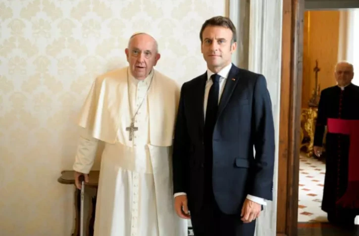 Emmanuel Macron et le pape François