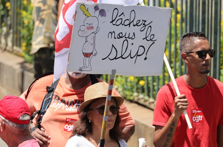 Manifestation contre la réforme des retraites à Saint-Denis