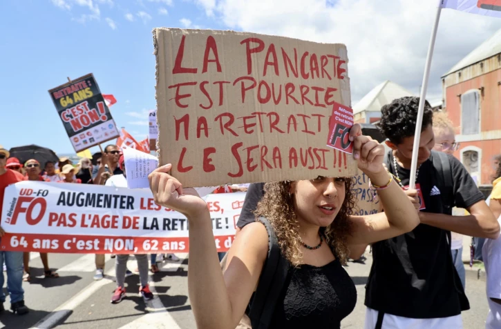 Manifestation contre la réforme des retraites à Saint-Denis