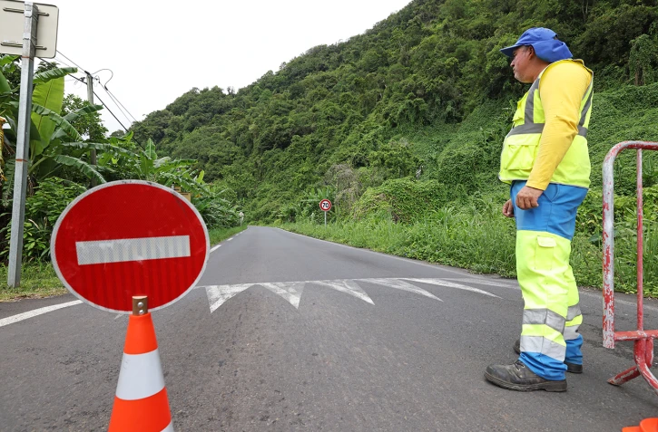 Route de Salazie fermée à la circulation