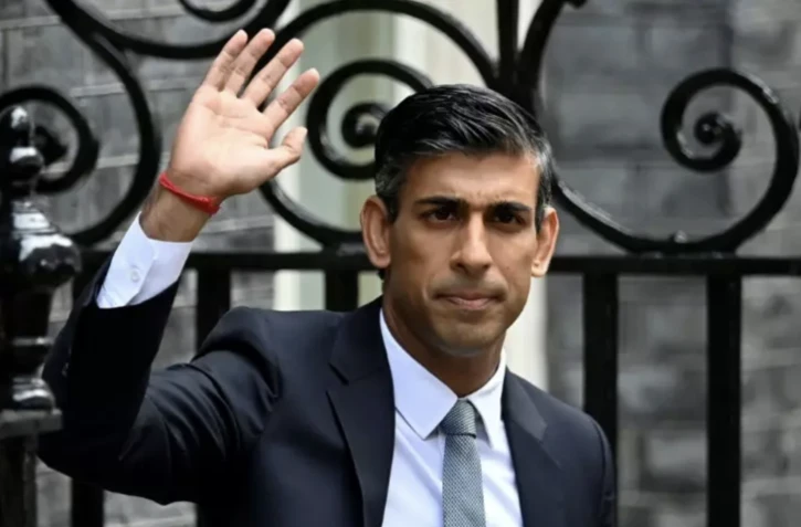 Le nouveau Premier ministre britannique Rishi Sunak peu après sa nomination, à Londres, le 25 octobre 2022 ( AFP / JUSTIN TALLIS )